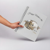 Schattigee Moeder kat en kittens aangepaste notiti Notitieboek