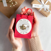 Schattigee Moeder kat en kittens aangepaste Ronde  Ronde Sticker