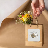 Schattigee Moeder kat en kittens aangepaste Vierka Vierkante Sticker