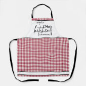 Schattigee moeder liefde Boerderij rood wit Buffal Schort (Voorkant)