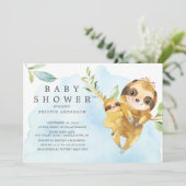 Schattigee Moeder met Baby Sloth Baby shower Kaart (Staand voorkant)