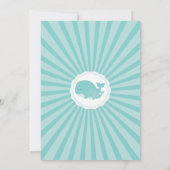 Schattigee Moeder met Baby Whale Boys Baby shower Kaart (Achterkant)