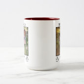 Schattigee moeder of vader huisdier ouders tweekleurige koffiemok (Center)