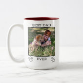 Schattigee moeder of vader huisdier ouders tweekleurige koffiemok (Links)