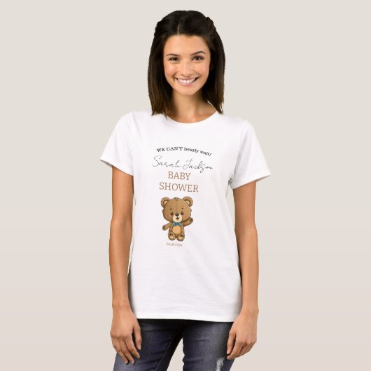 Schattigee Moeder om Teddy Bear Baby shower te zij T-shirt (Voorkant volledig)