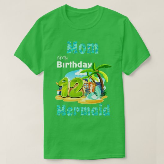 Schattigee moeder van de 12e verjaardag t-shirt (Design voorkant)