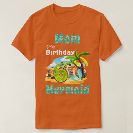 Schattigee moeder van de 6e verjaardag t-shirt (Design voorkant)