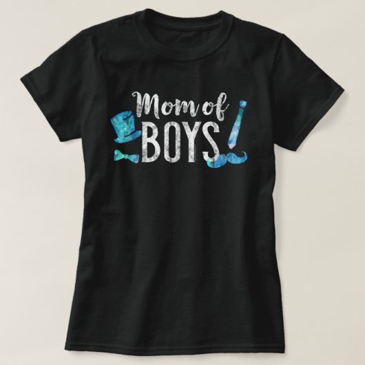 Schattigee moeder van jongens Little Man Moederdag T-shirt (Design voorkant)