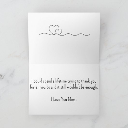 Schattigee Moederdag Kaart (Binnen)