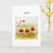 Schattigee moederdag-kaart kaart (Gele Bloem)