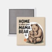 Schattigee Moederdag Mama Beer Magneet (Voorkant / Achterkant)