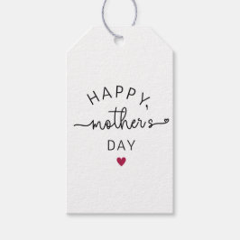 Schattigee Moederdag-minimalist Cadeaulabel