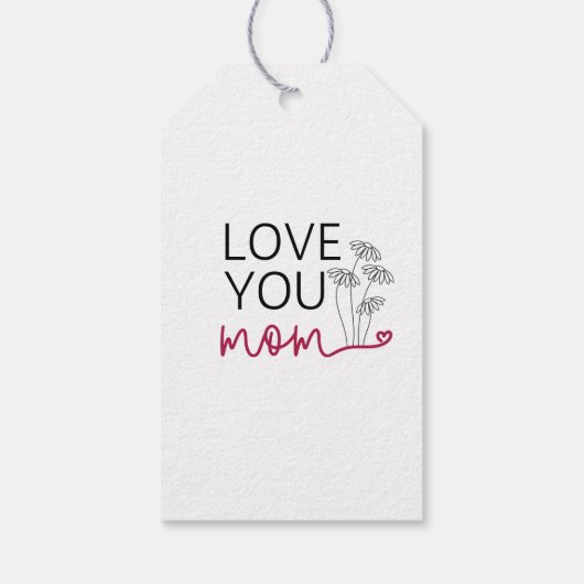 Schattigee Moederdag-minimalist Cadeaulabel (Achterkant)