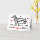 Schattigee Moederdag van de hond | teckel Kaart (Gele Bloem)