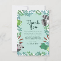 Schattigee moeras beestjes Baby shower dank u