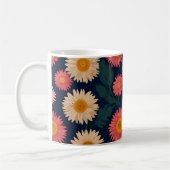 Schattigee Mok met Daisy Pattern op een diepblauw (Links)