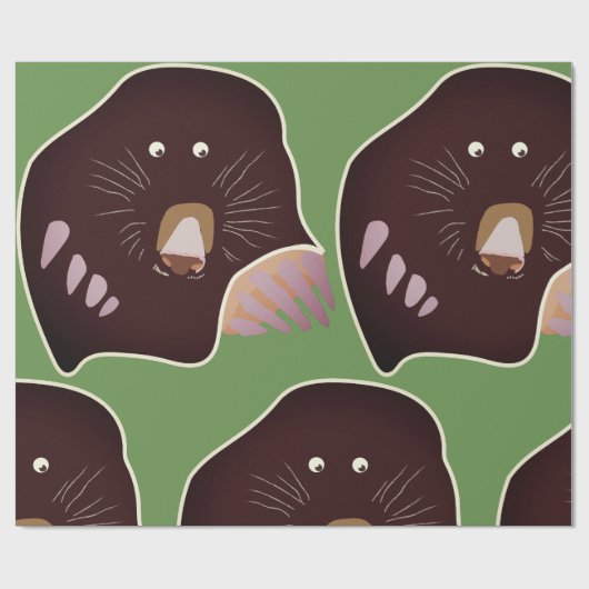 Schattigee mol Kinder partij geschenk inpakpapier (Vlak)