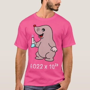 Schattigee Mole Chemist. Het nummer van Avogadro. T-shirt