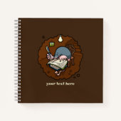 Schattigee Mole Writer Voeg Jouw tekst Burrow Cart Notitieboek (Voorkant)