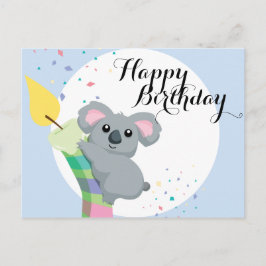 Schattigee mollige cartoon Koala illustratieverjaa Briefkaart