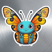 Schattigee monarchvlinder grillige Cartoon Graphic Sticker