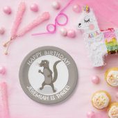 Schattigee mongoose gepersonaliseerde cartoon verj papieren bordje (Feest)