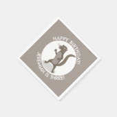 Schattigee mongoose gepersonaliseerde cartoon verj servet (Hoek)