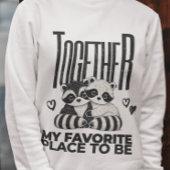 Schattigee monochromatische Raccoon Valentijn Lief Trui