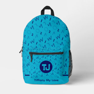 Schattigee Monogrammed Favoriet Gift Patroon Rugza Bedrukte Rugzak