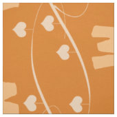 Schattigee Monogrammed Hearts Pattern Sinaasappel Stof (Swatch)