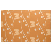 Schattigee Monogrammed Hearts Pattern Sinaasappel Stof (Fat Quarter)