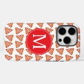 Schattigee Monogrammed Initialen Pizza Pattern Case-Mate iPhone Case (Achterkant (horizontaal))