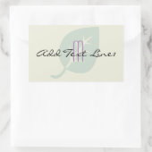 Schattigee Monogrammed Leaf Occasion Dank u Sticke Rechthoekige Sticker (Tas)