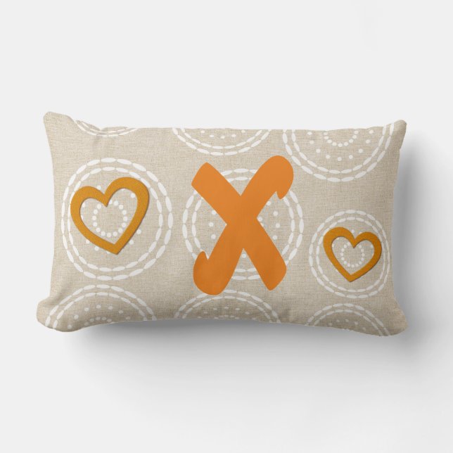 Schattigee Monogrammed Linen Look Kussen (Voorkant)