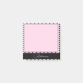 Schattigee Monogrammed Roze met Zwarte Polka Dots Post-it® Notes
