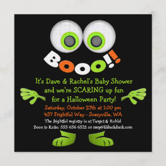 Schattigee Monster Baby Shower Uitnodigingen