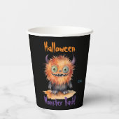 Schattigee Monster Bash Halloween Party Papieren Bekers (Achterkant)