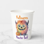Schattigee Monster Bash Halloween Party Papieren Bekers (Achterkant)