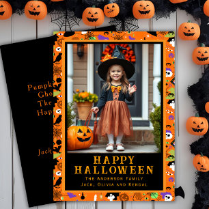 Schattigee Monster Mash-Up Aangepaste Halloween Fo Feestdagenkaart