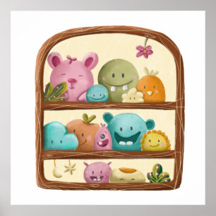 Schattigee Monster Nursery Art Poster