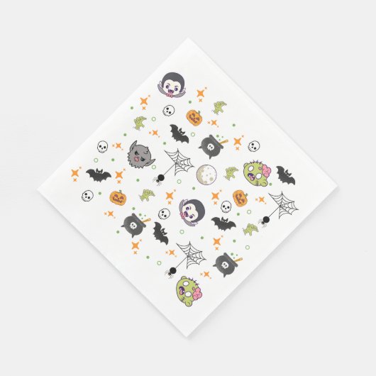 Schattigee Monster Theme Papieren servetten (Hoek)