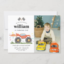 Schattigee Monster Truck Bash Race Foto Kinderen V Kaart