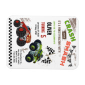 Schattigee Monster Truck Kids Verjaardag Flexibele Magneet (Horizontaal)