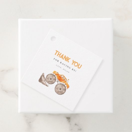 Schattigee Monster Truck Verjaardag Bedankjes Labels (In situ)