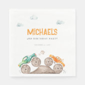 Schattigee Monster Trucks Verjaardag Servet (Voorkant)