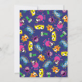 Schattigee Monster verjaardagsuitnodigingen Kaart (Achterkant)