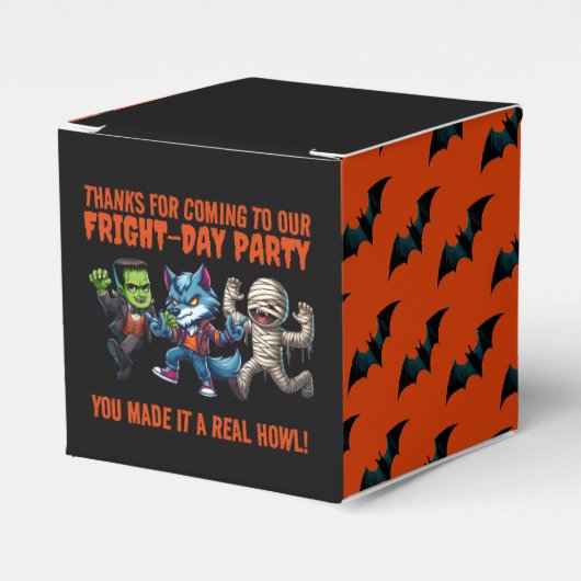 Schattigee monsterlijke angstdag Halloween-feest Bedankdoosjes (Voorkant Zijde)