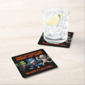 Schattigee monsterlijke angstdag Halloween-feest Kartonnen Onderzetters (Insitu)