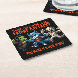 Schattigee monsterlijke angstdag Halloween-feest Kartonnen Onderzetters