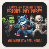 Schattigee monsterlijke angstdag Halloween-feest Kartonnen Onderzetters (Voorkant)